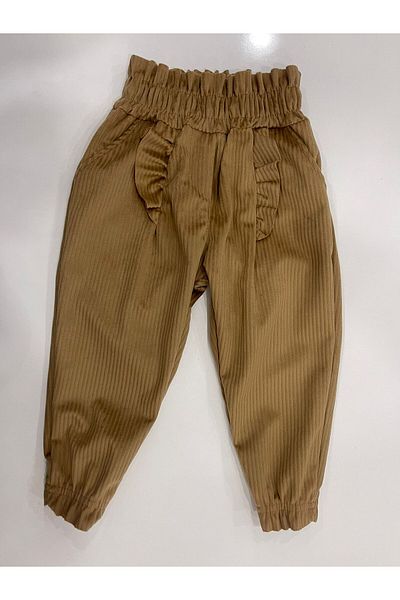 CANİX KİDS Girl's Frilly Velvet Trousers