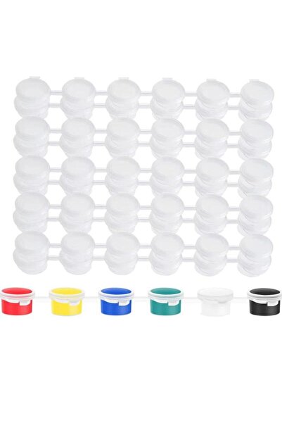 Mandalart Fabric 60 Adet Boya Kutusu 4/5 Cc Boya Kutusu Kapaklı, Plastik Boya...