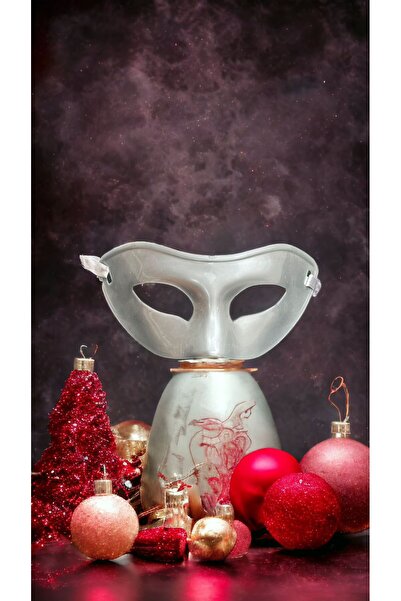 Happyland New Year's Silver Ball Mask New Year's Accessory Plastic Ball Mask