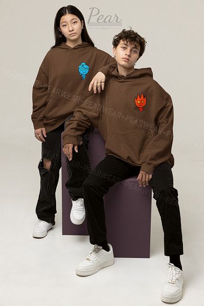 Pear Wear Φούτερ Unisex με στάμπα Fireboy Watergirl Lover κοστούμι oversize