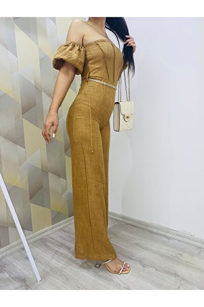 SUSEEMODA Balon Kollu Keten Vizon Tulum