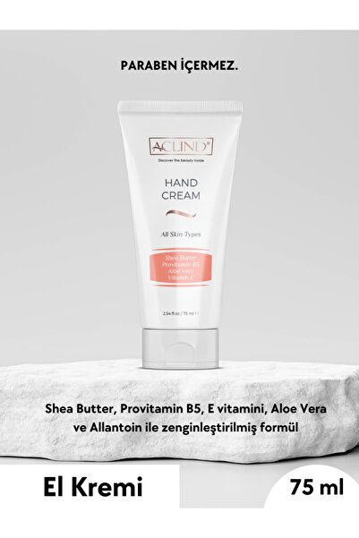 Aclind Hand Cream Shea Butter Ve Aloe Vera Özlü El Kremi 75 ml