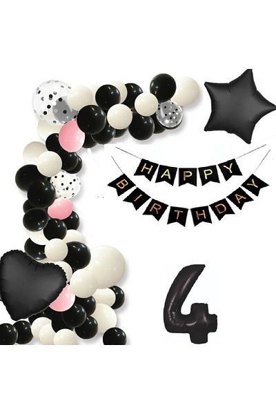 DÜVENCİ TİCARET BLACK AND WHITE CONCEPT BALLOON SET