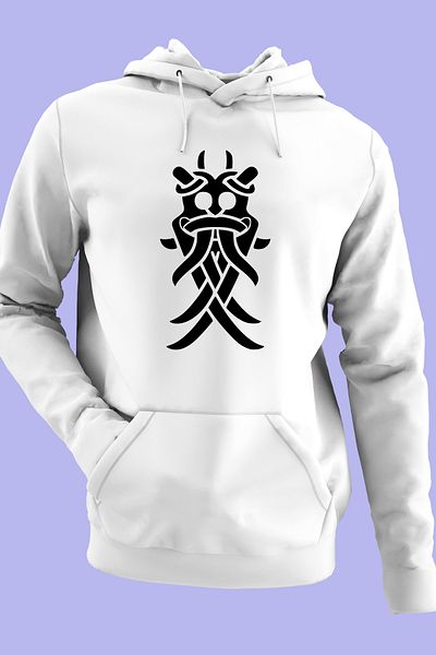 Raf Coll Φούτερ Odin Design Unisex Oversize Hooded Fleece - Ψηφιακή εκτύπωση, δύο νήματα