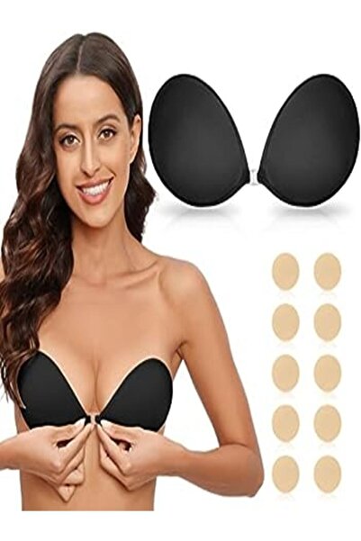 F.K Невидимий силіконовий бюстгальтер з подвійною підкладкою для сукні з відкритою спиною