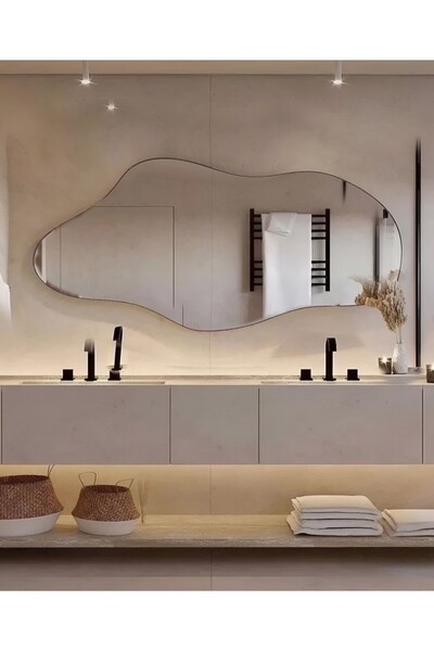 FNC CONCEPT Yatay Duvar Aynası Konsol Banyo Aynası 140x65cm