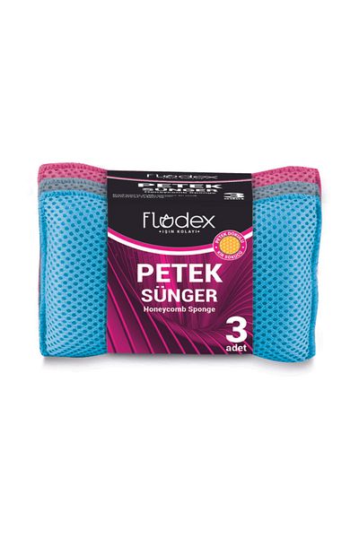 FLODEX Sponge Honeycomb Texture 3-pack