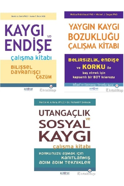 Kronik Kitap Kaygı ve Endişe Çalışma Kitabı-Yaygın Kaygı Bozukluğu Çalışma Ki...