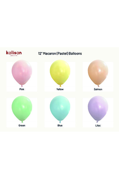 Kalisan Macaron Yellow Balloon 10 Pack