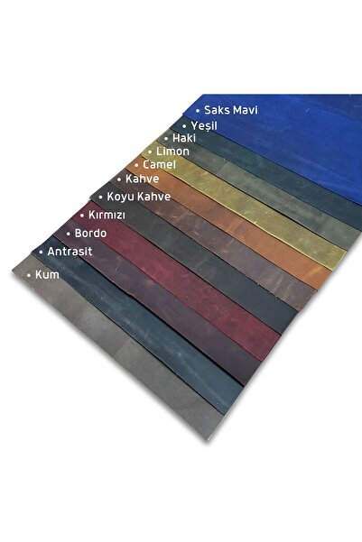 ipekbazaar Crazy Parça Deri 40*25 cm Deri Hobi İçin Crazy Deri Hakiki Deri Parçası