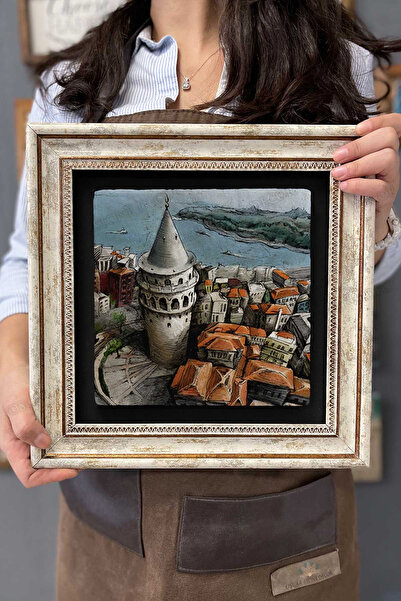 FİNS STONE DECOR Çerçeveli Tablo Taş Duvar Dekoru Tablo 30 x 30 cm İstanbul G...