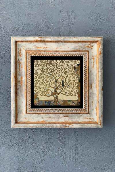 FİNS STONE DECOR Gustav Klimt Hayat Ağacı Çerçeveli Taş Duvar Dekoru Tablo 20...