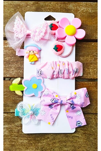 MONİCATİME طقم إبزيم للأطفال مكون من 8 قطع مع إطارات + مشبك