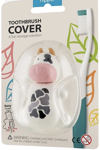 Flipper Toothbrush Container Cow