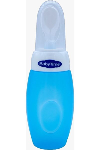 Babytime Food Bottle with Spoon Blue Bt086