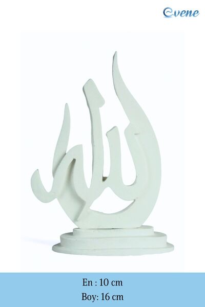 Evene Allah Muhammed Biblo Allah Lafzı Dekoratif Obje Biblo Allah Yazılı Biblo Model 3