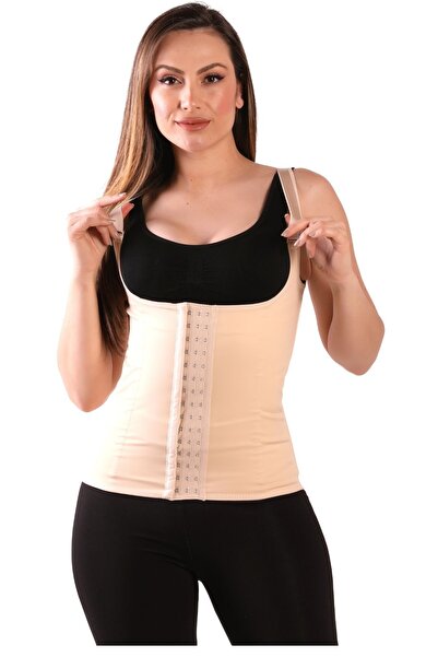 ICOLEXİN Latex Çelik Balenli Kopçalı Vücut Şekillendirici Askılı Tip Korse
