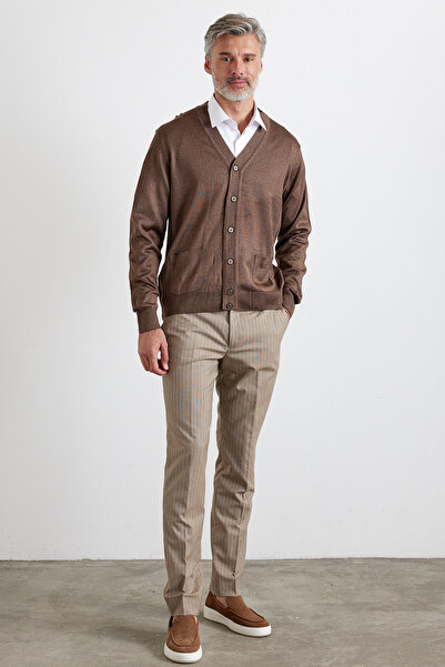 Livio Ferri Ανδρικό πλεκτό πουλόβερ με κανονική εφαρμογή με τσέπες