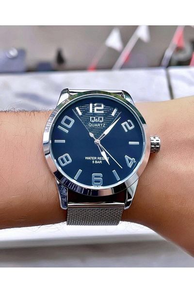 Q&Q Men's Wicker Cord Wristwatch