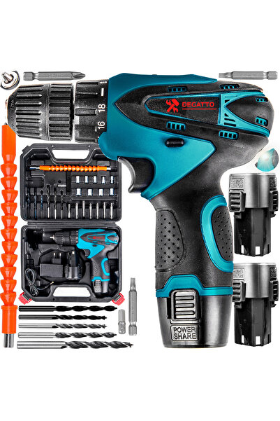 DEGATTO Germany X2 58 V 6 Ah Otomatik Korumalı Metal Şanzuman Çift Akülü Şarj...