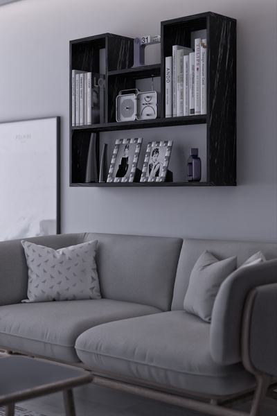 moka park avm Kitaplık Dekoratif Bölme Raflı Lale Çoklu Bölme Raflı Şık Kitaplık