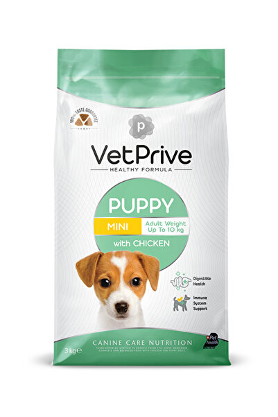 VetPrive Vet Prive Mini ve Küçük Irk Yavru Köpek Maması Tavuklu 3 Kg + TheraVet Kedi ve Köpek Şampuanı 200 ml