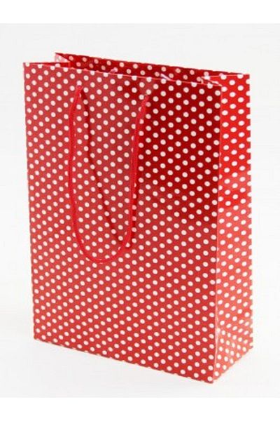 Kazanabil 25 POLATOLOGY CARDBOARD GIFT BAG WITH HOLDER STRING RED 17x27CM