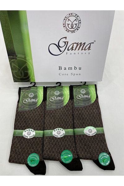 Gama Çorap 3 τεμάχια μπαμπού 100% φυσικές ανδρικές κάλτσες χωρίς νάιλον με χοντρές χειμερινές κάλτσες