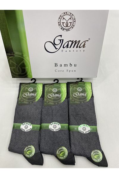 Gama Çorap 3 τεμάχια μπαμπού 100% φυσικές ανδρικές κάλτσες χωρίς νάιλον με χοντρές χειμερινές κάλτσες