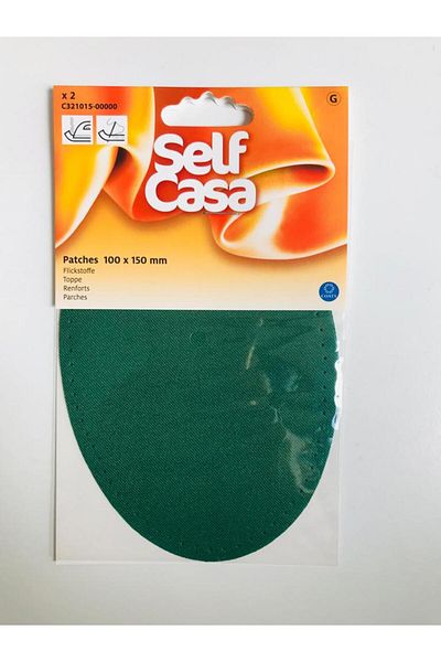 Self Casa Patch de reparare pentru genunchi, țesut verde, care se lipsește cu fier de călcat - Patch Iron On (10X15CM) (2 buc.)