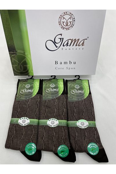 Gama Çorap 3 τεμάχια μπαμπού 100% φυσικές ανδρικές κάλτσες χωρίς νάιλον με χοντρές χειμερινές κάλτσες