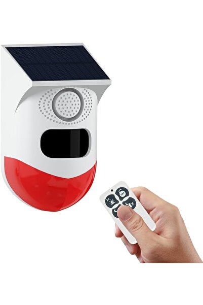 gaman Yüksek Desibel Güçlü Ses Ev Bahçe Depo Alarm Sistemi Güneş Enerjili Kum...