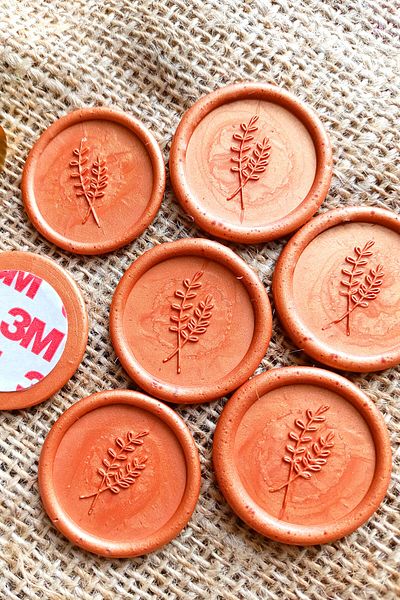 Dekorden 50 Ready-made Seals - Pumpkin