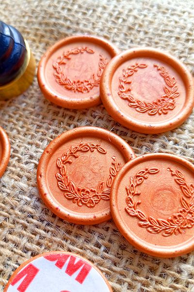 Dekorden Ready-made envelope seal - Pumpkin (50 pieces)