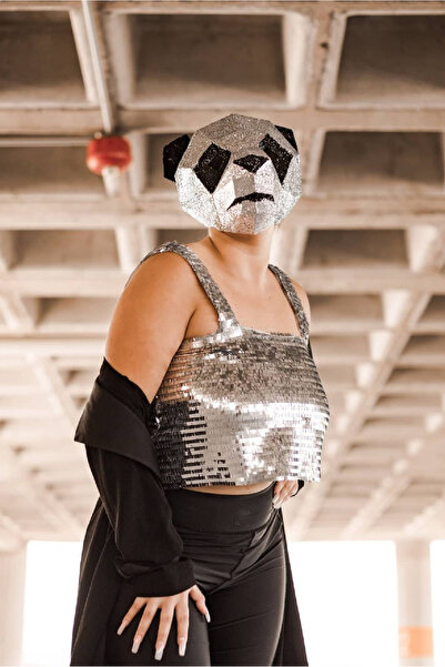 leathiqu Panda Parti Maskesi Hallowen Çocuk Kostümü Cadılar Bayramı Dekor Hay...