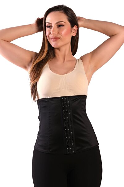 ICOLEXİN Corset de modelare corporală fără bretele cu sârmă din oțel din latex