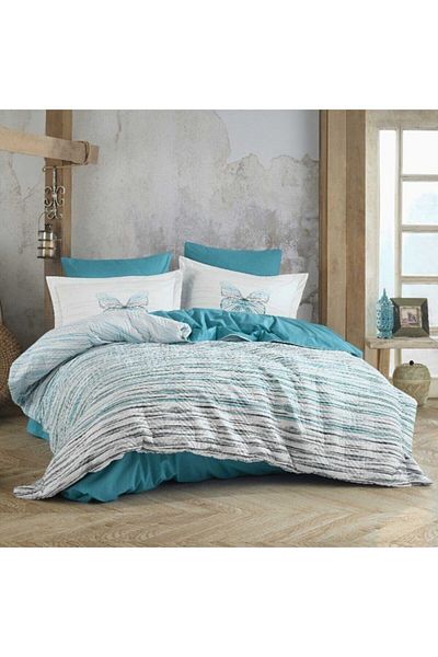 Hobby Eldora Turquoise Quilted Single Bedding Set