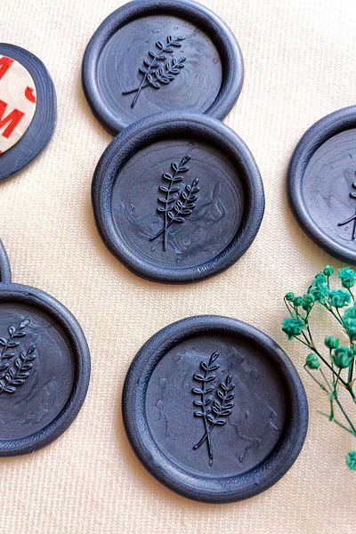 Dekorden Ready wax seal - Anthracite color (50 Pieces)