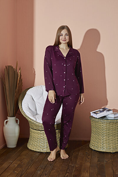 eliz 8881-4-B SET PIJAMA BUTON BATTAL BAMBUS