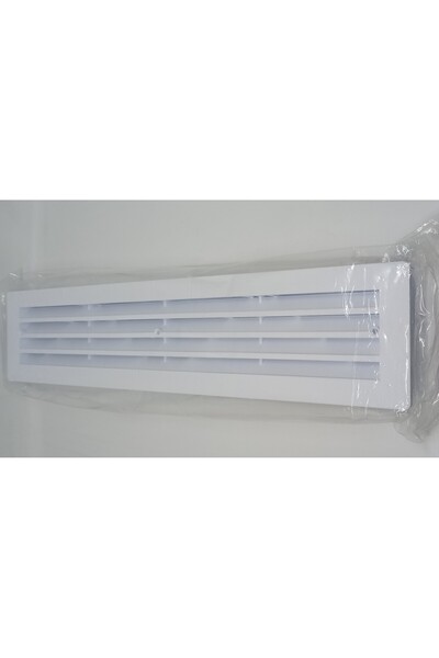 RENUZU Kapı Altı Menfez Beyaz 9x 40 Çift Izgaralı Transfer Menfezi Anti Bakteriyel Alüminyum Telli