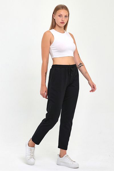 mmetalic Pantaloni de sport clasici cu buzunar, 4 piese, negru-bleumarin-gri-antracit pentru femei