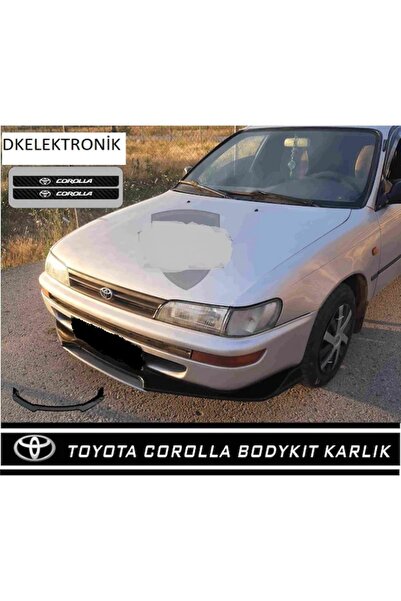 DKELEKTRONİK Toyota Corolla Efsane Kasa Ön Tampon Eki Body Kit Karlık Lip Siyah