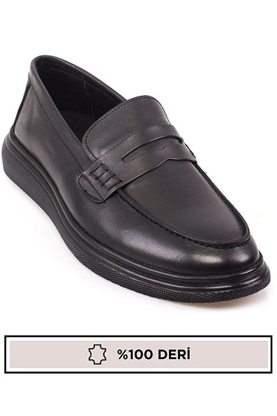 maximoda Pantofi clasici pentru bărbați din piele naturală, fără șireturi, cusute, cu talpă polietilenă