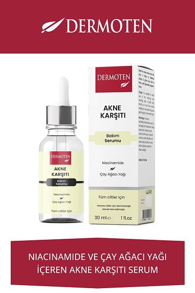 Dermoten Anti-Akne-Serum, Niacinamid- und Teebaumöl-Hautpflegeserum 30 ml