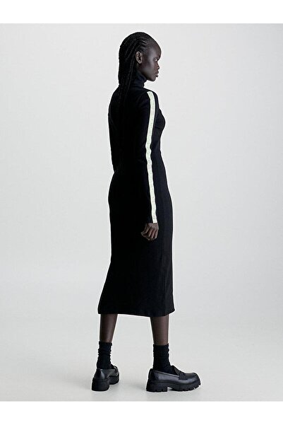 Calvin Klein LOGO ELASTIC RIB LONG DRESS