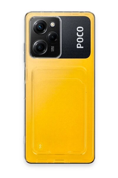Miscase حافظة هاتف شفافة مع حامل بطاقة عمل متوافقة مع هاتف XIAOMI POCO X5 PRO