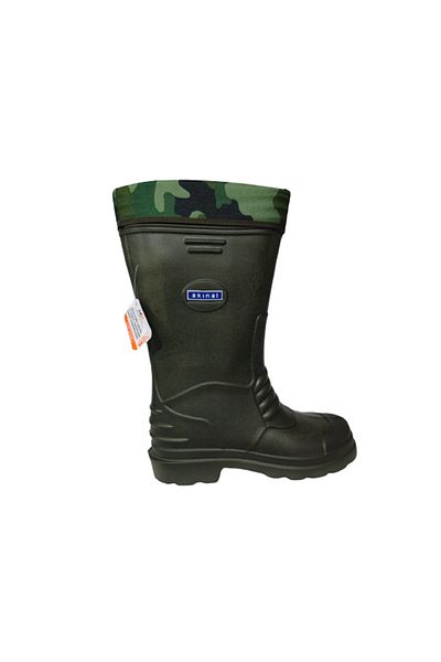 Akınal Bella Unisex Eva Light Poly Sole ψηλές μπότες βροχής με πράσινες κάλτσες