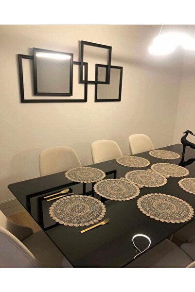 Pelo Amerikan Servis Supla ve Runner Set 6 Kişilik Nakışlı 7 Parça Çeyizlik Takım