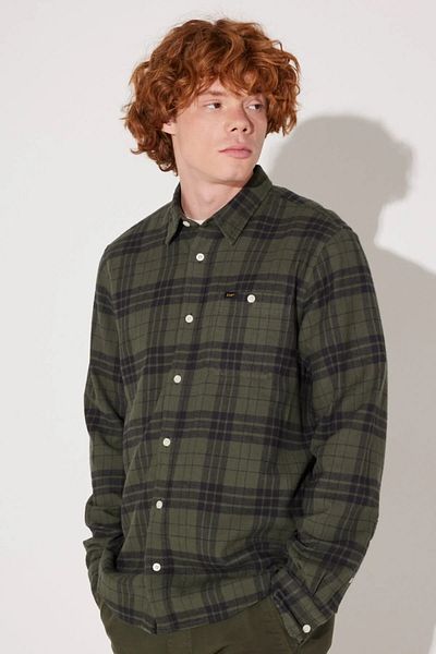 Lee 100% Cotton Plaid Regular Fit Shirt Men's SHIRT L66NROA61