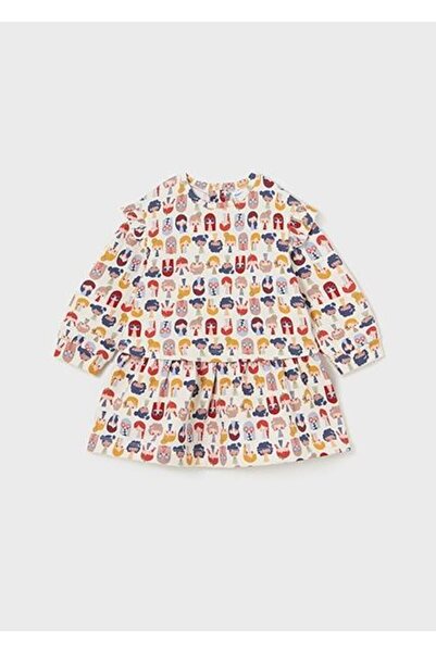 MAYORAL Kız Bebek Bej Elbise Polar